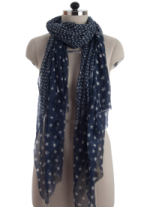 Elsa Stars on Navy Fashion Scarf